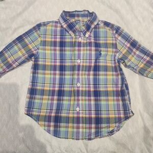 Ralph Lauren Multicolor Plaid Kids Button Down Shirt